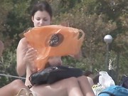 Spycam - beach - topless girl