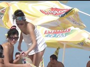 Toples Hair & Make Up on the Topless Beach on Vacation Sex