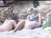 Nude Beach - Big Un's Sharing Cocks