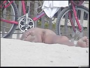 Nude Beach - Blond Skinny Ride   Blowjob