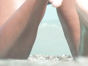 Nude Beach - Buxom French girl