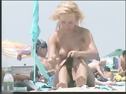 Nude Beach - Cute girl Mastubating on Lake