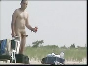 Nude Beach - Hot Blond Masturbating on Pier