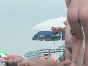 Nude Beach - Hot Couple Suck   fun