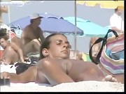 nudist girl flashing at beach