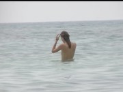 Public blowjob on Nude beach Part1