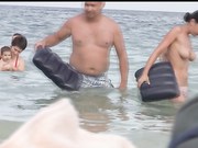 Watching gay threesome on nude beach